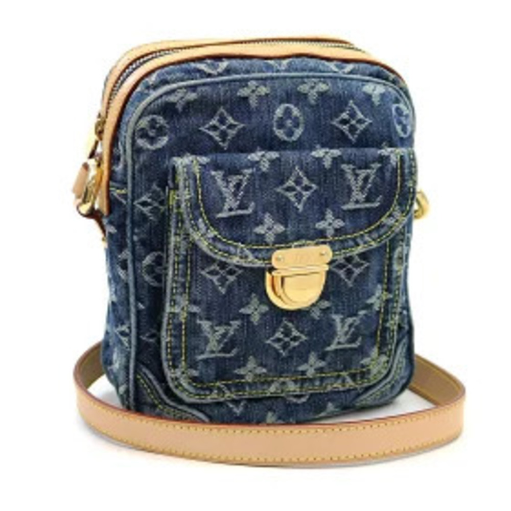 Louis Vuitton Camera Bag Monogram Denim Blue Messenger Shoulder Crossbody
